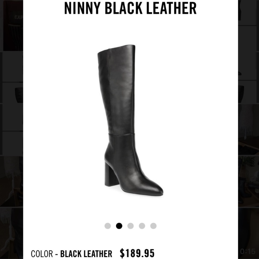 STEVE MADDEN | BLACK LEATHER KNEE HIGH BOOTS